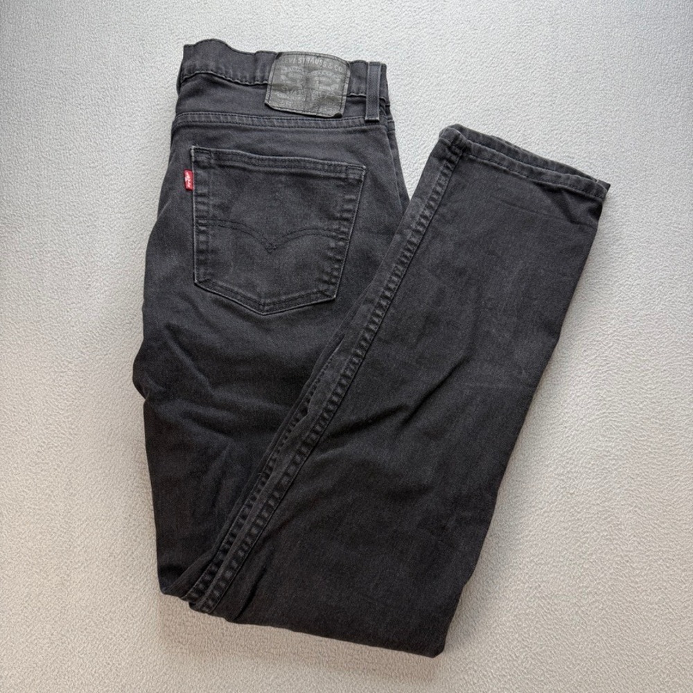 Levi 511 Jeans Slim Fit 34x32 (FIT 34x30) Black Denim Stretch Pant Classic